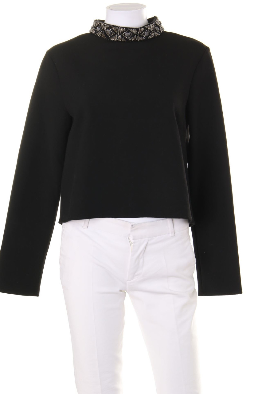 Axara Paris - Bluse mit Schmuckstein-Applikation - D 38