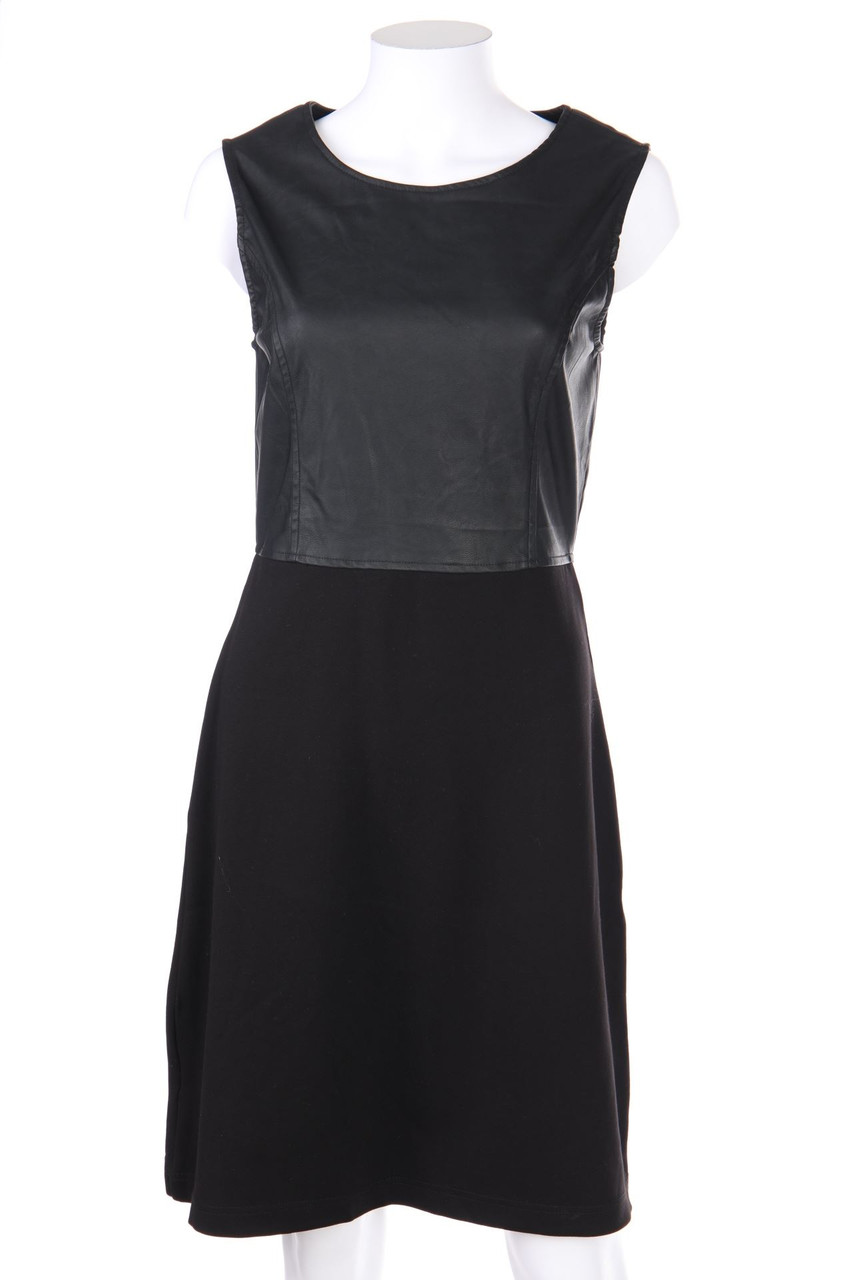 17&CO. - Kleid mit Kunstleder-Details - M