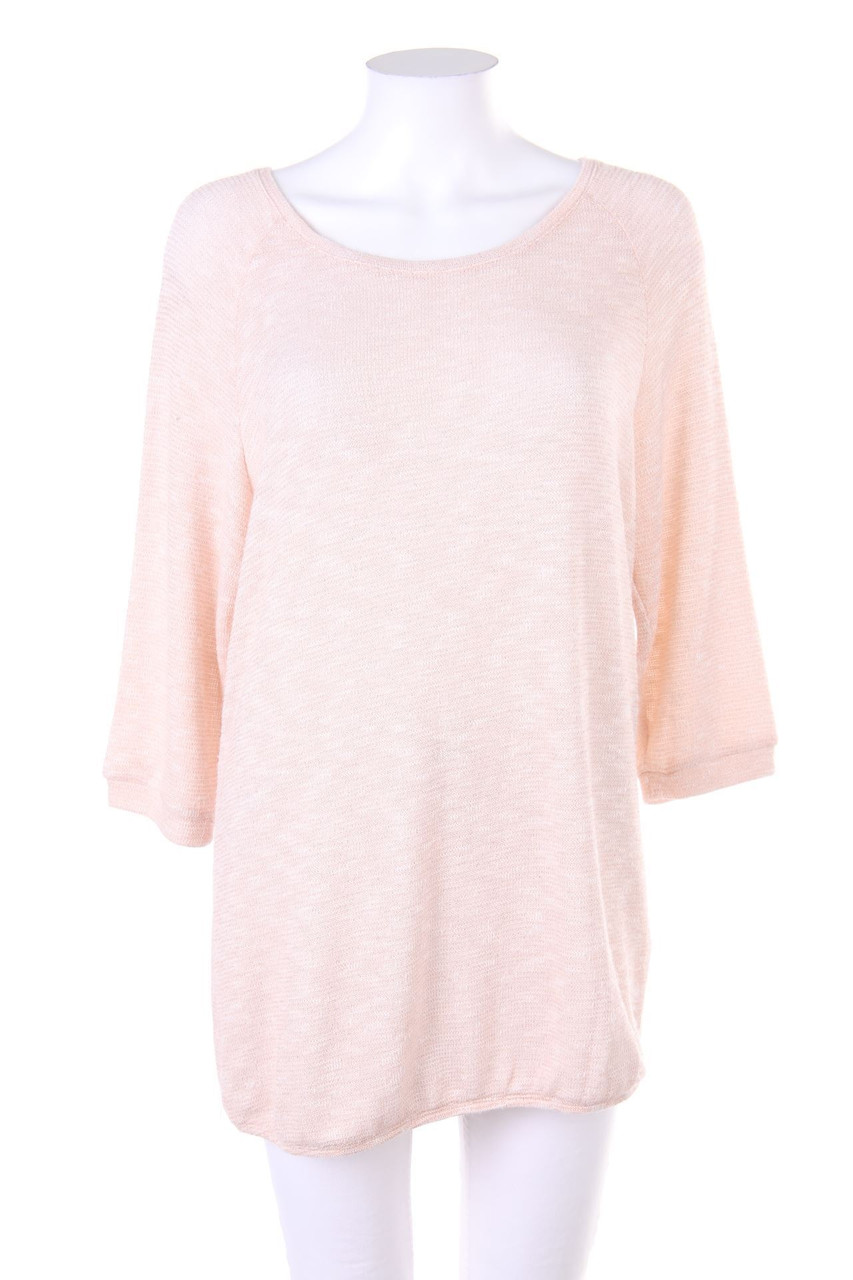 Ohne Label - Glitzer-Strick-Pullover mit 3/4-Ärmel - D 42