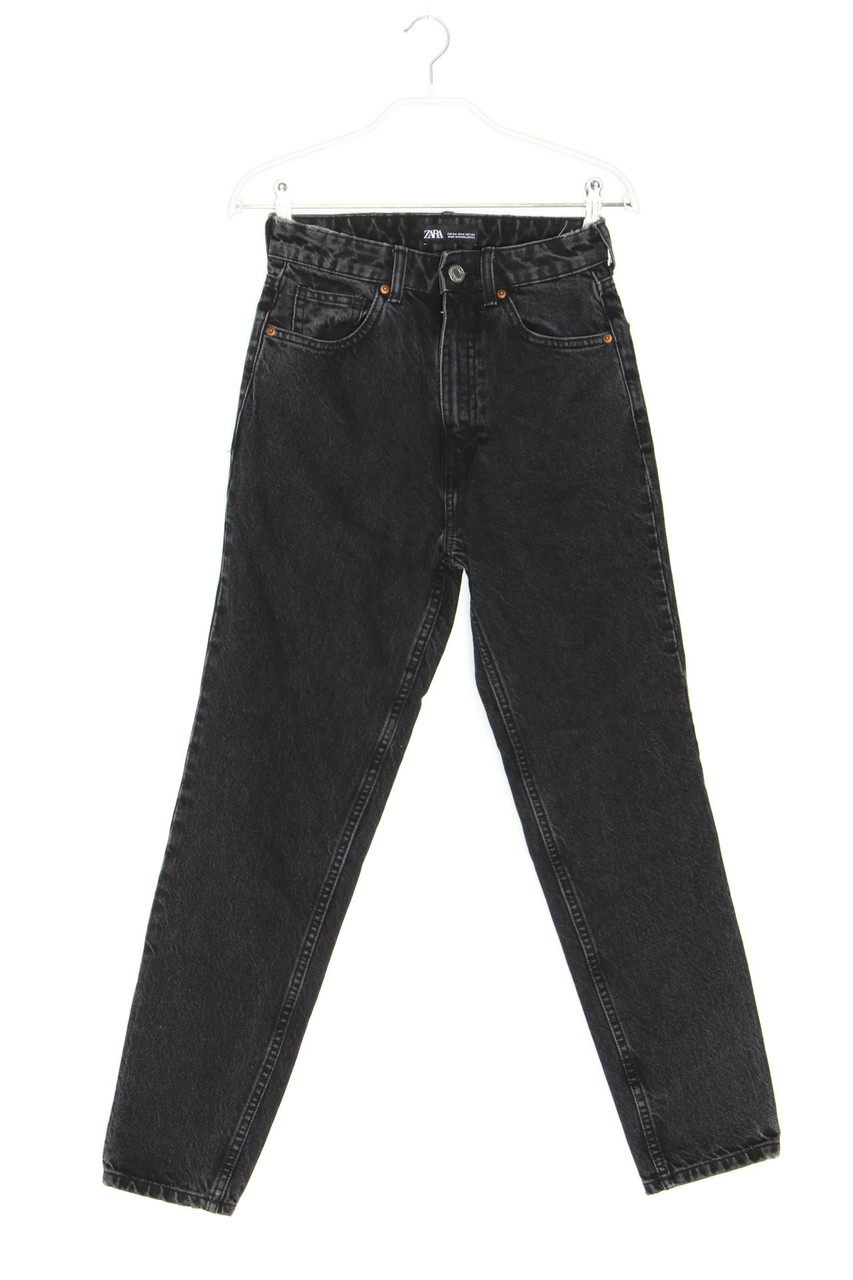 ZARA - High Waist-Skinny-Jeans mit Logo-Patch - D 32