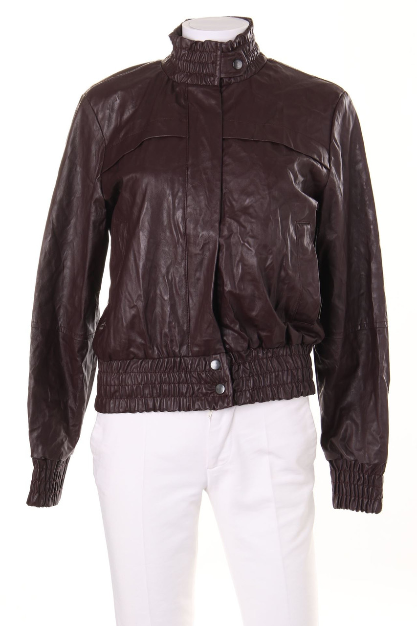 ZARA - Kunstlederjacke mit Gummizug - L