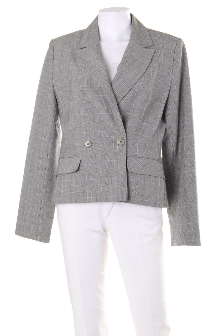 comma - Blazer mit Karo-Muster - D 40