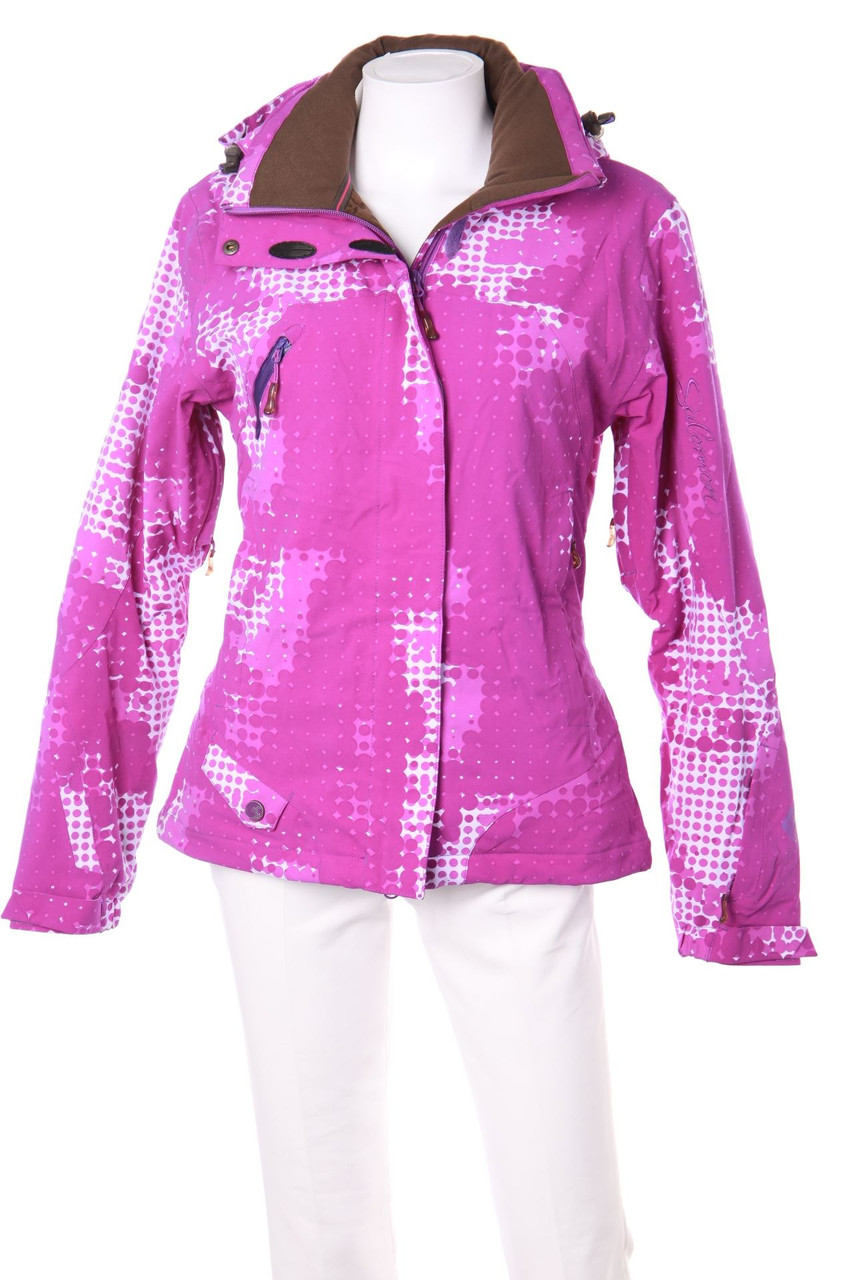 SALOMON - wattierte Jacke mit Muster mit Kapuze - S