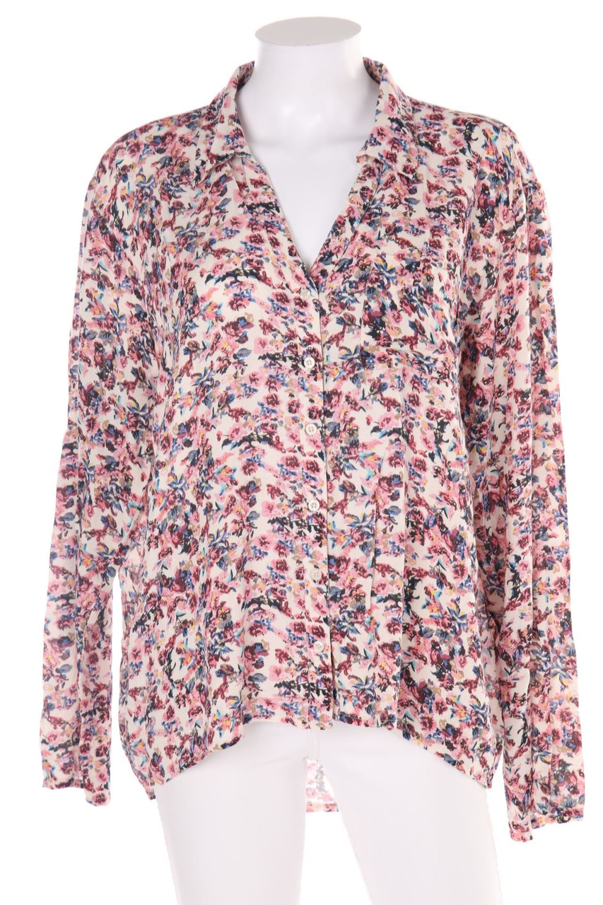 DNN DENIM - Shirt Blouse, Viscose with floral print - L