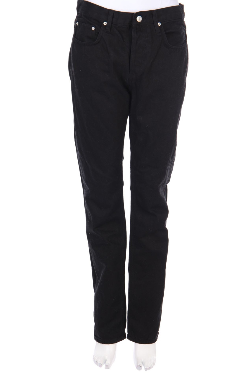 sandro - Dark Denim Straight Cut Jeans mit Logo-Applikation - D 30