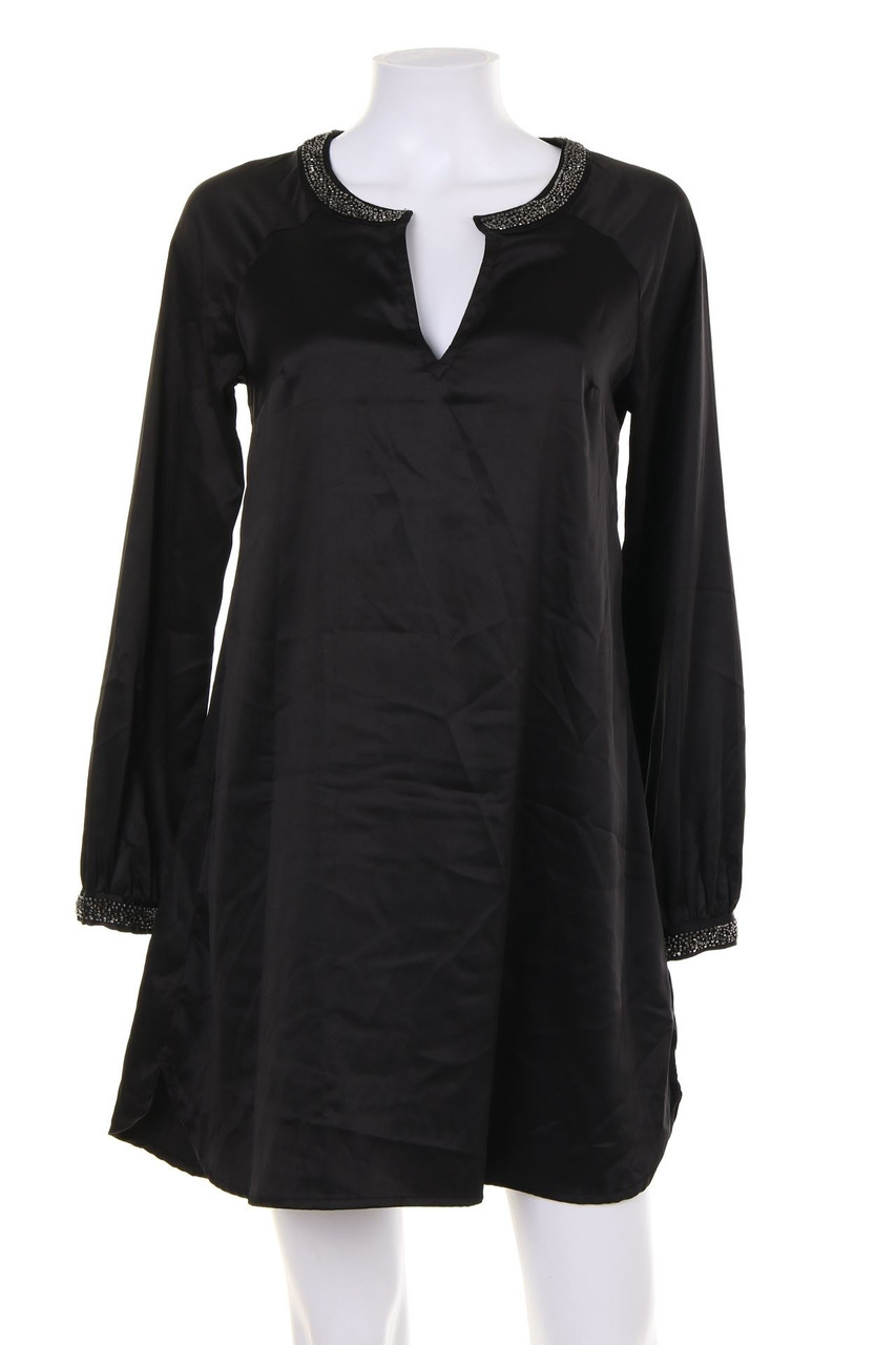 H&M - Satin-Tunikakleid mit Perlen - D 36