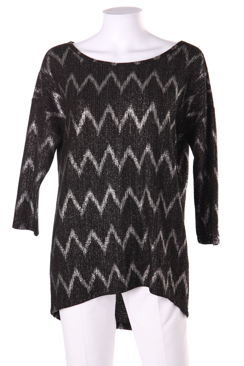 SECONDHAND - Glitter-Shirt with Pattern - S