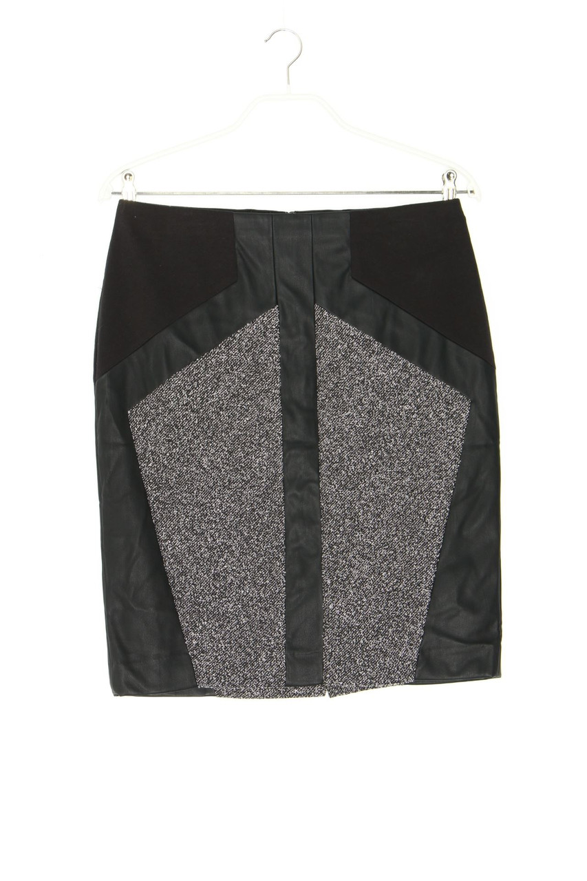 ANN TAYLOR - Skirt with Faux Leather Details - D 40