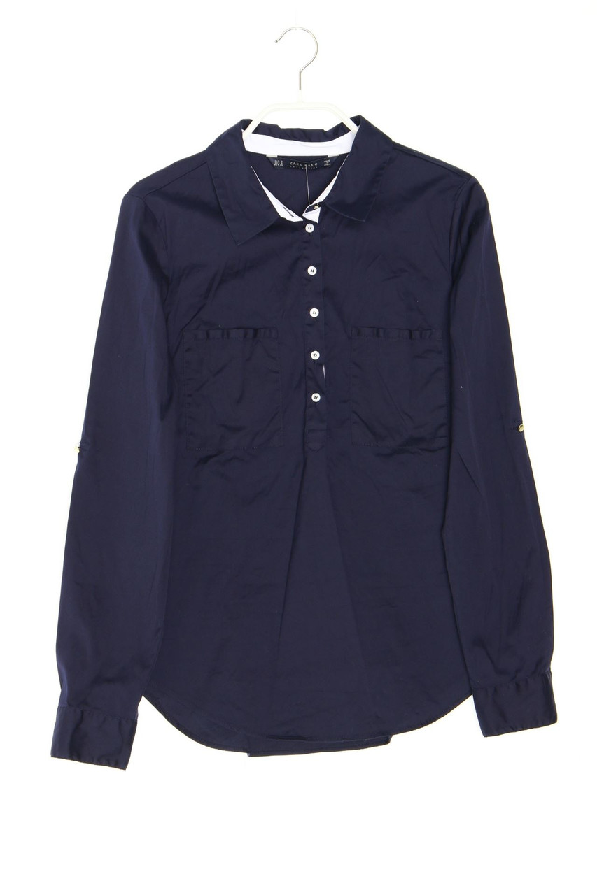 ZARA - Bluse mit Roll-up-Manschette - S