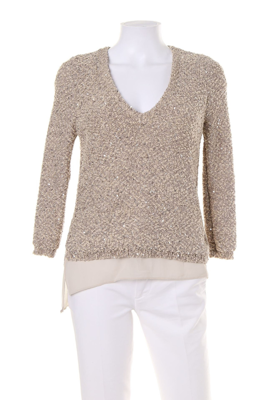 Zara Knit - Glitzer-Strick-Pullover - S