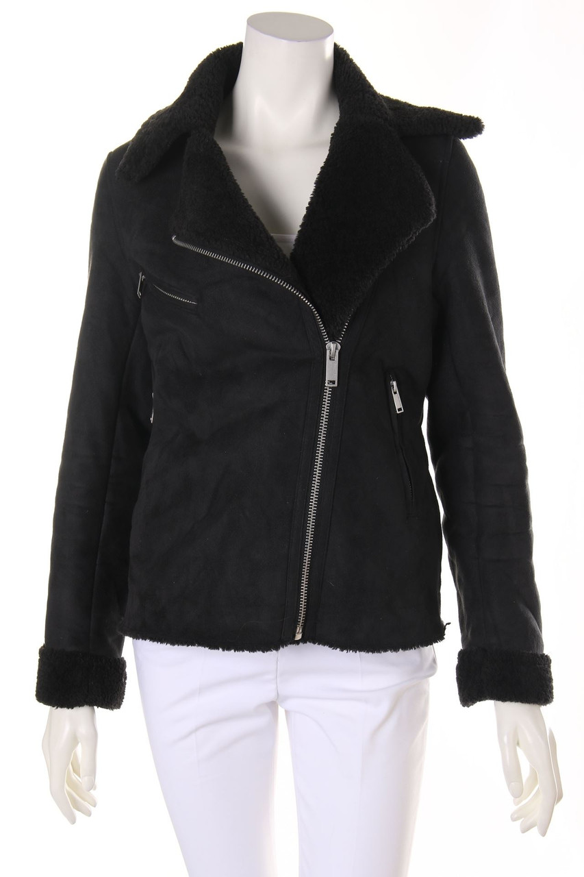 IKKS WOMEN - Faux Shearling-Faux Leather Jacket - M