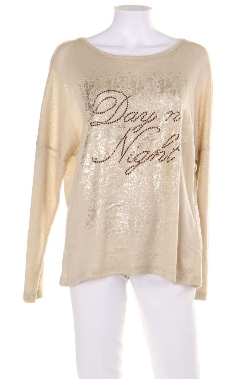 Best Connections - Pullover with Statement Print - D 44