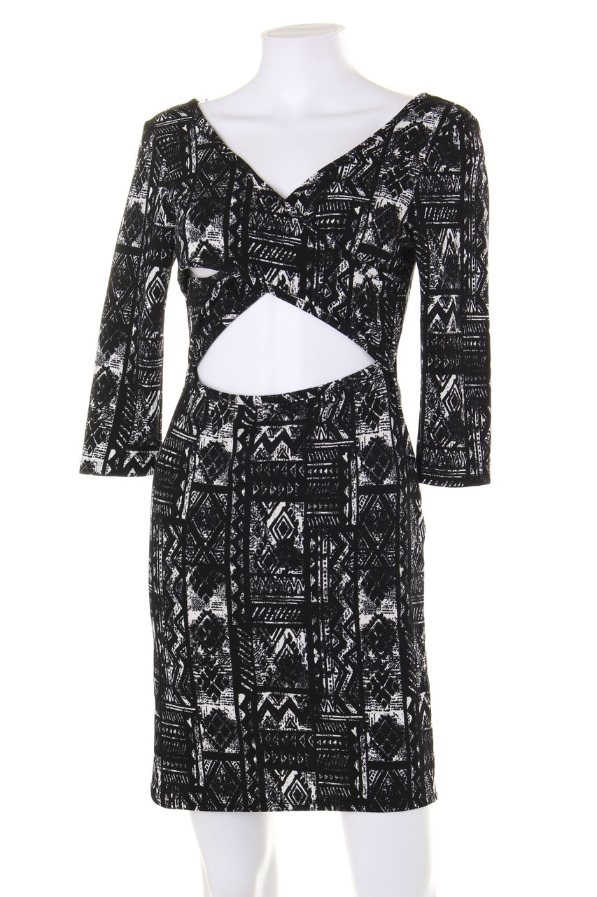 No Label - Print-dress with Deep Back Cutout - XS