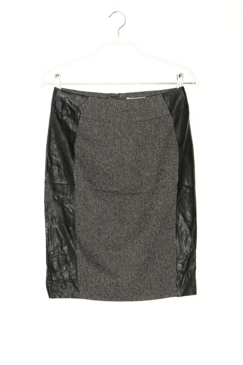 H&M - Rock mit Kunstleder-Details - D 34