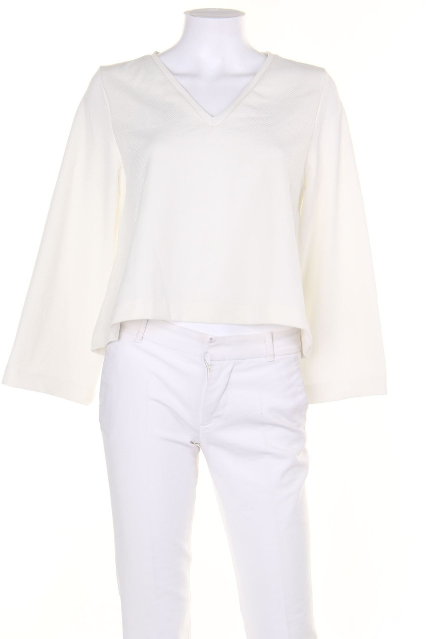 ZARA TRF - Longsleeve-Shirt mit tiefem Ausschnitt - S