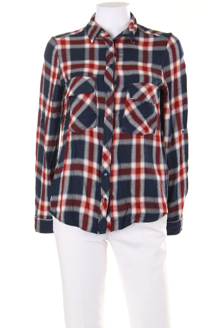 orsay - Karo-Hemd-Bluse mit aufgesetzten Taschen - D 34