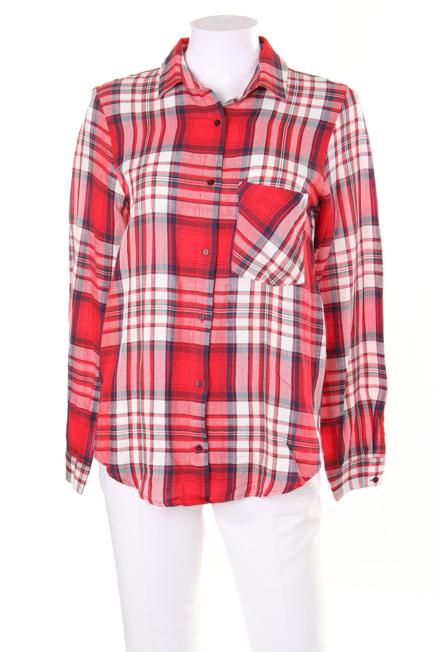 ZARA - Hemd-Bluse mit Karo-Muster - S