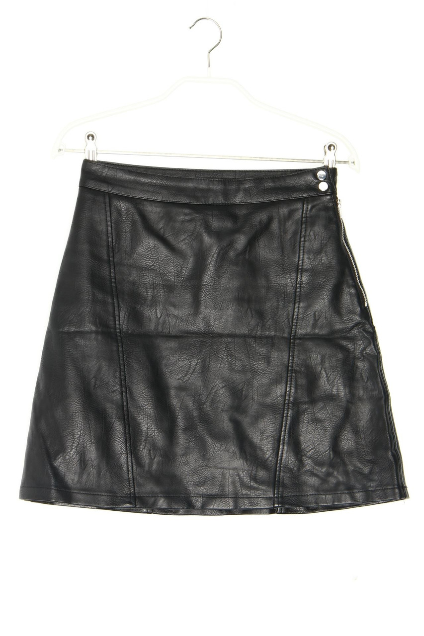 ZARA - Faux Leather-Mini-Rock in A-Linie - XS