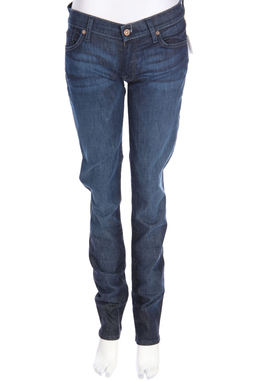 7 for all mankind - Used Look Straight Cut Jeans mit Logo-Patch - W28