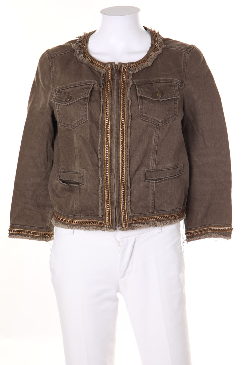 MANGO JEANS - Jeans-Jacke mit Applikationen - M