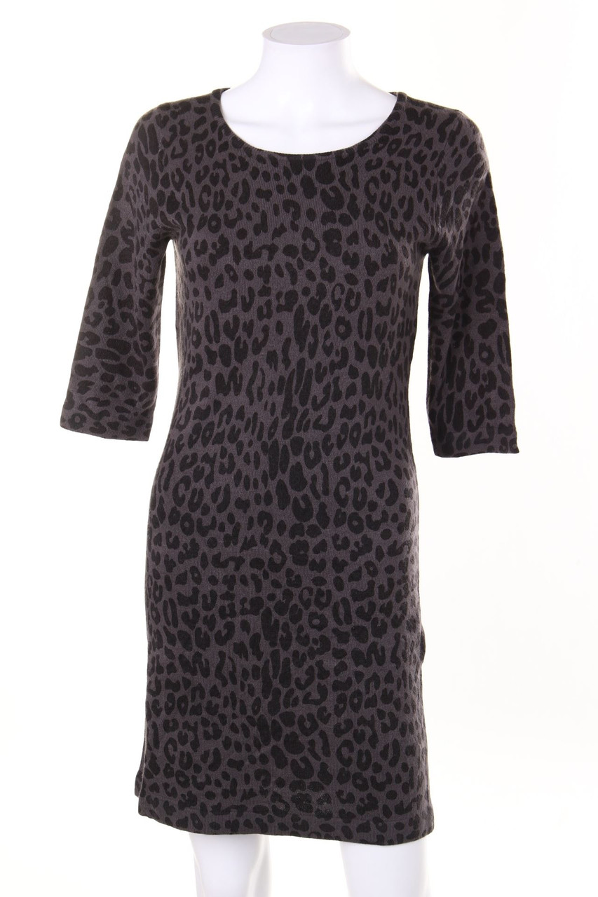 maddison - Knit Dress with Leo Print - S