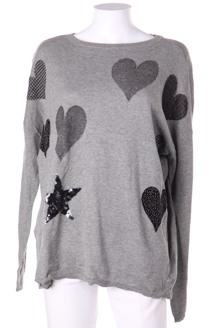 ouí - Batwing-Pullover mit Muster aus Baumwolle - D 40