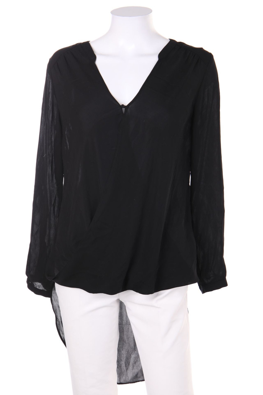 ZARA - Vokuhila-Bluse in Wickel-Optik - XS