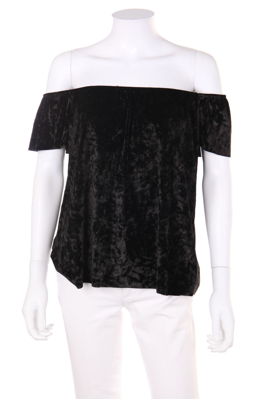 No Label - Velvet Off-the-shoulder blouse - S