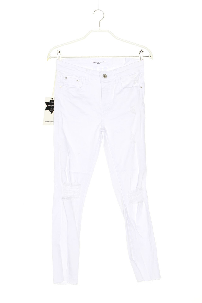 Queen Hearts PARIS - Distressed Skinny-Jeans mit Logo-Patch - D 34