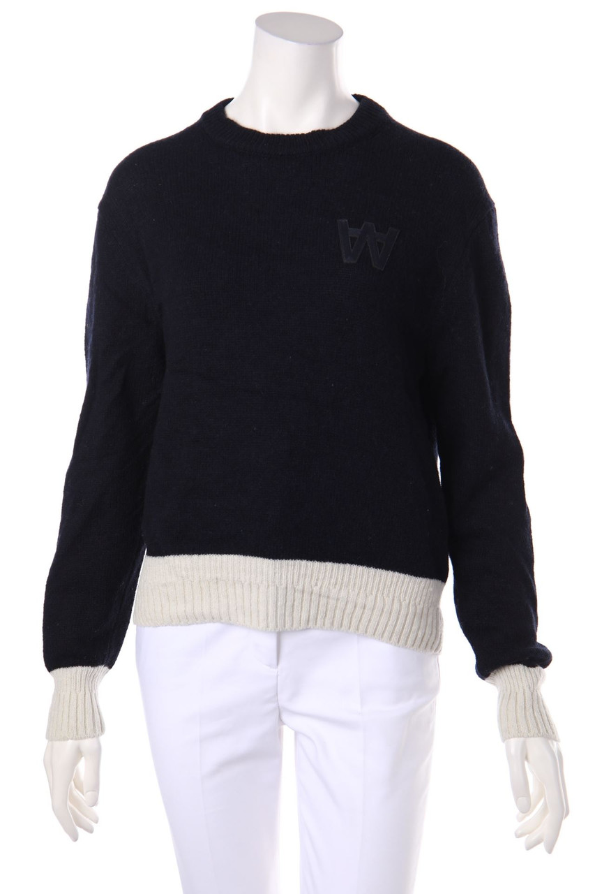 WOOD WOOD - Pullover, Wool with Logo-Stitching - M