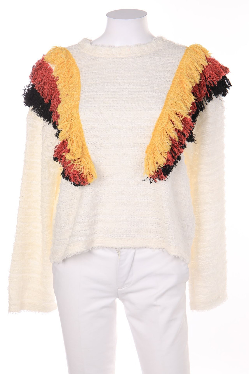 ZARA TRF - Strick-Pullover mit Fransen - XL