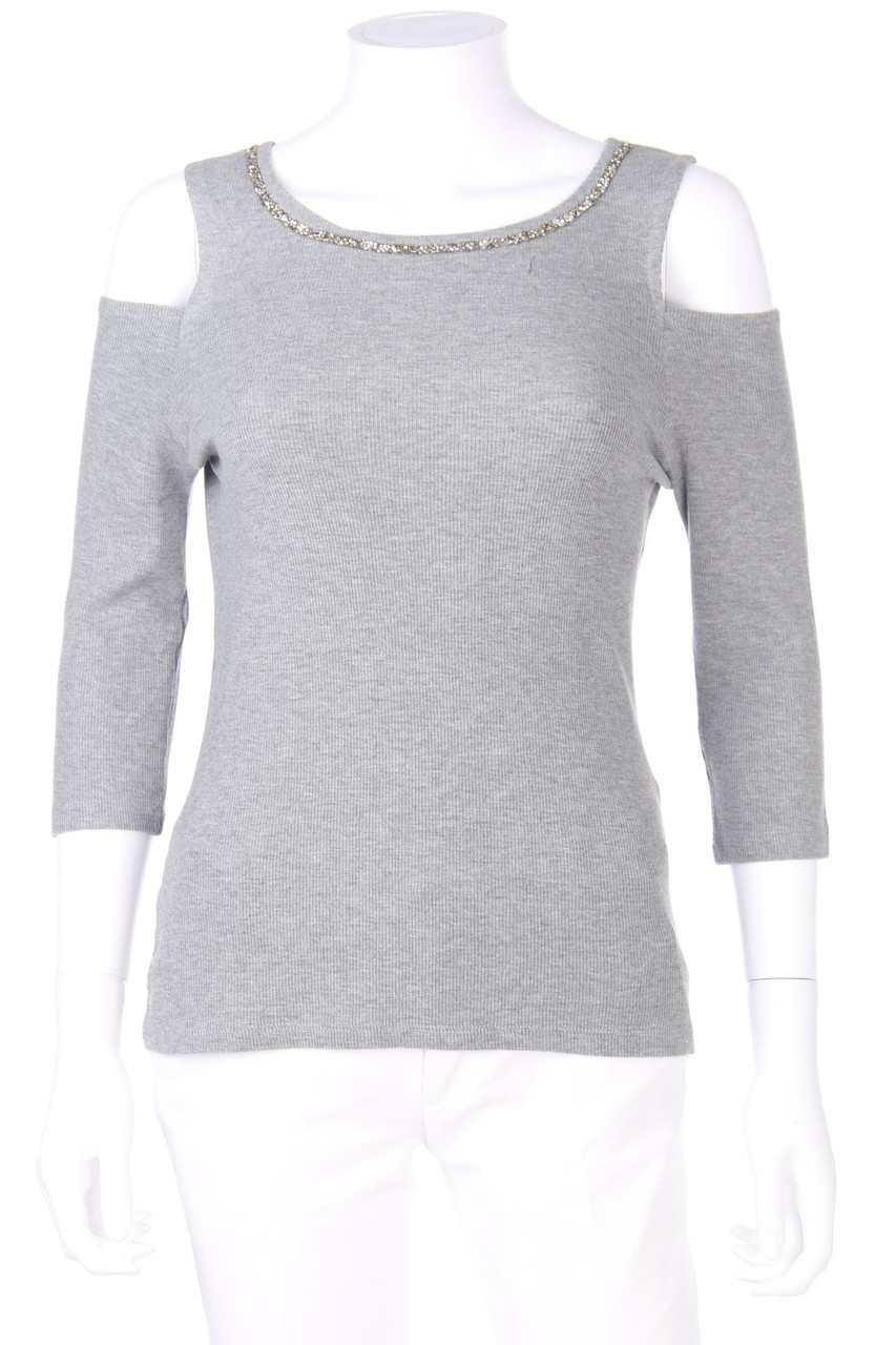 Pimkie COLLECTION - Strick-Pullover mit Cut-outs mit Strass-Steinen - D 36