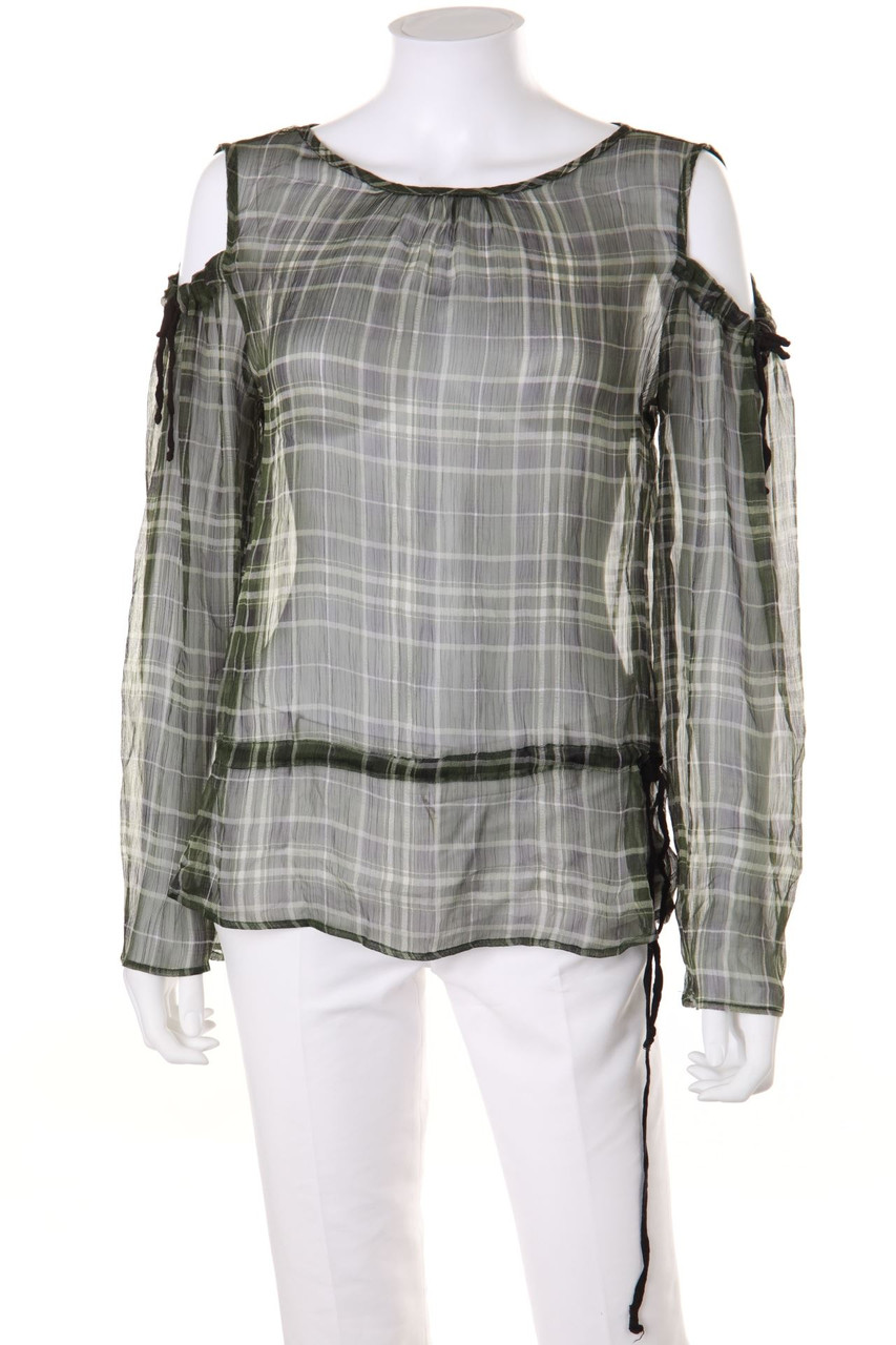 RESERVED - Chiffon-Blouse with Drawstring - D 36