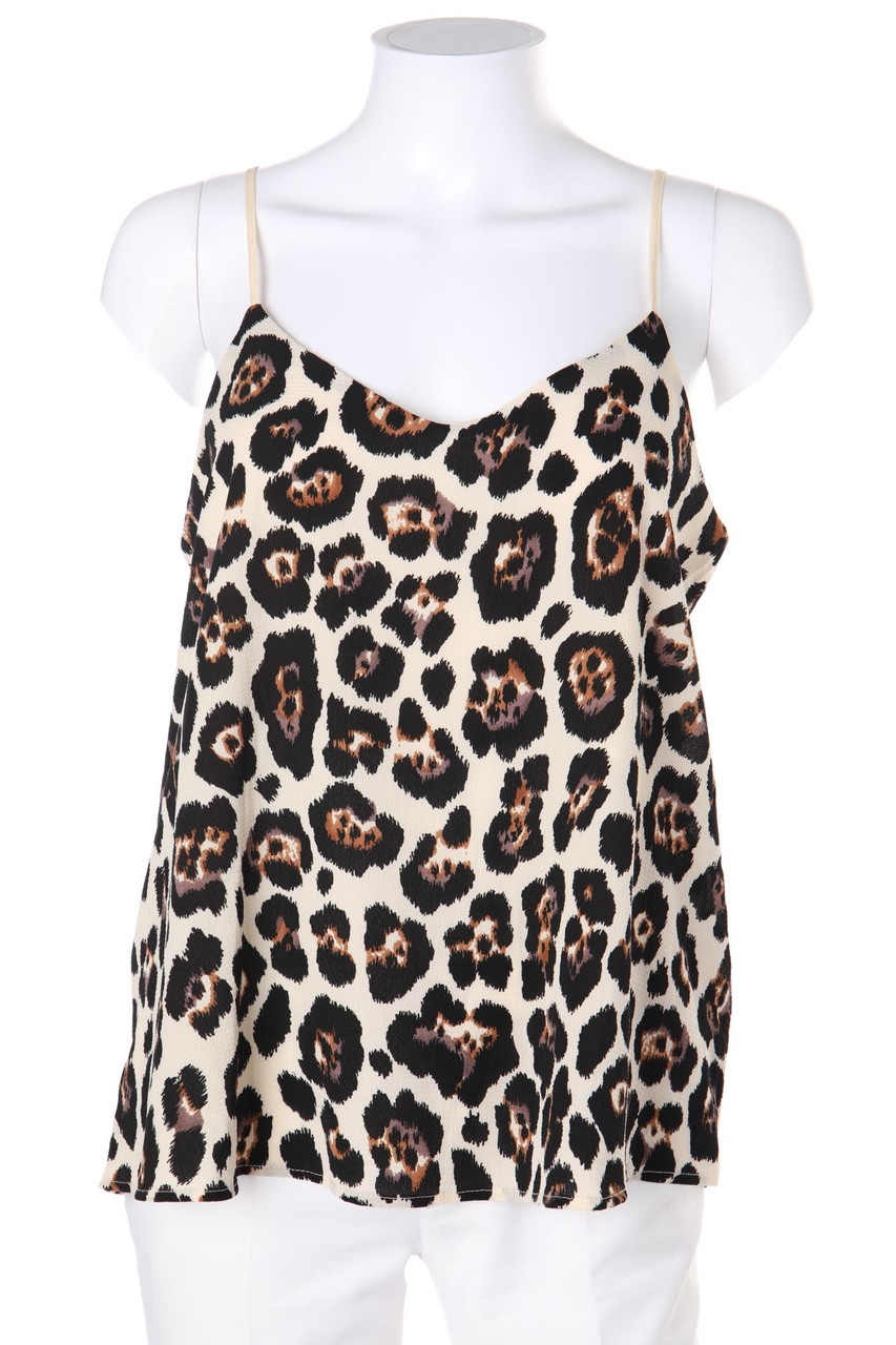 AMISU - Top with Leo Print - S