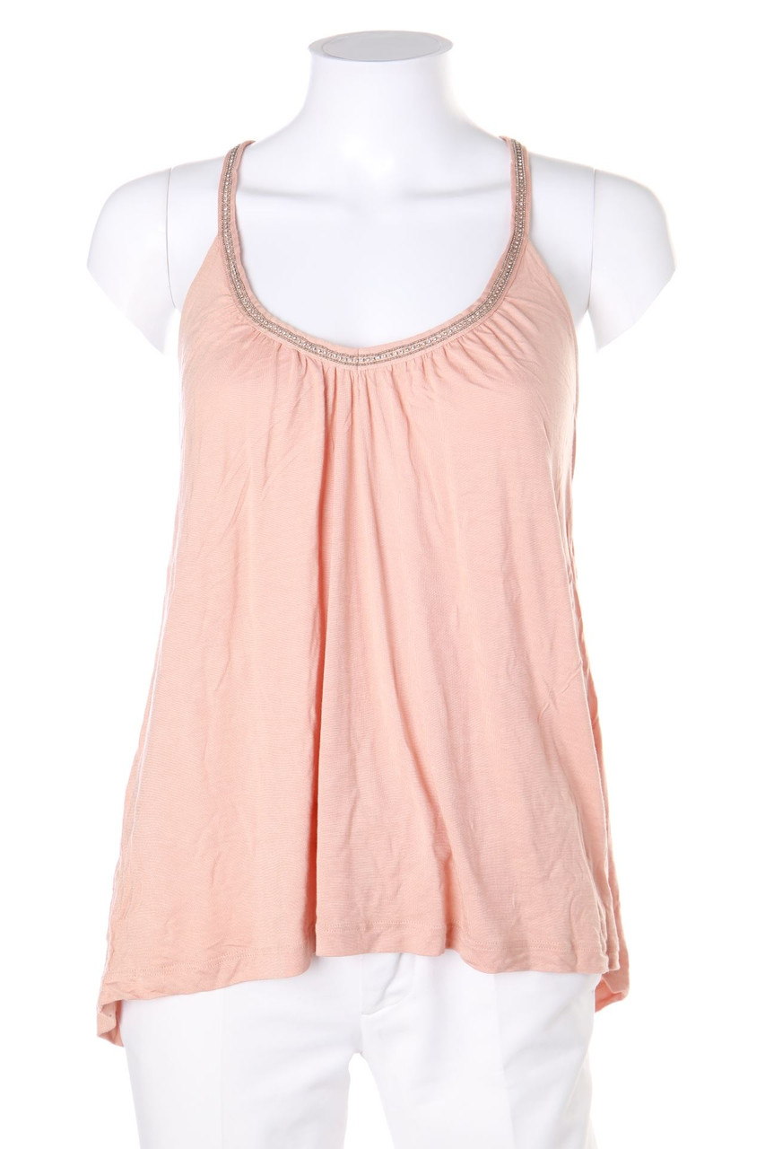 H&M - Top mit Schmuckstein-Applikation - XS