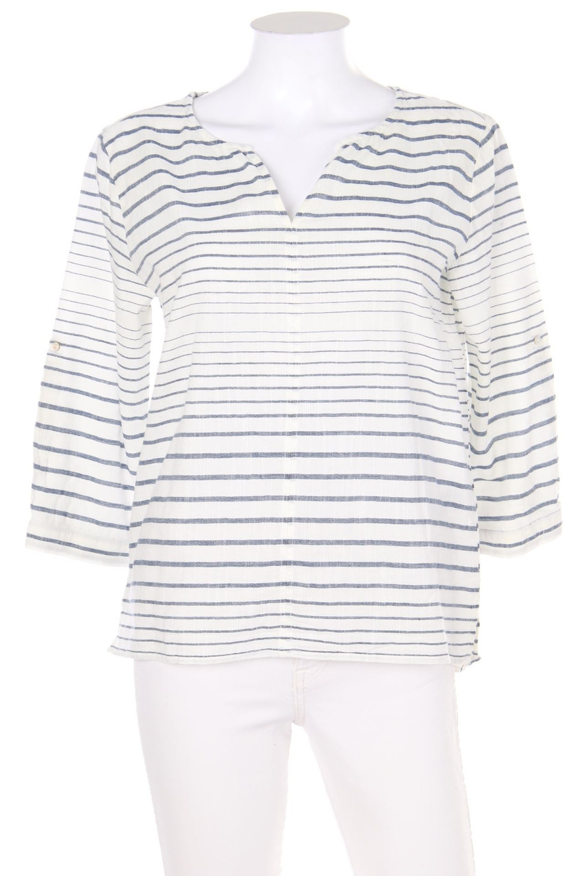 ESPRIT - Tunika-Bluse mit Krempel-Ärmeln - D 32