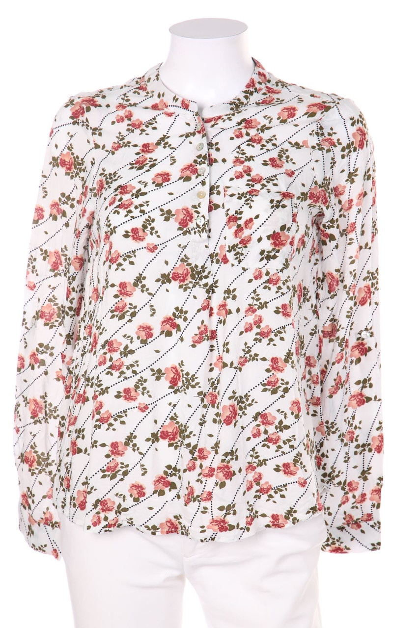 No Label - Print-Blouse with French Cuff - M