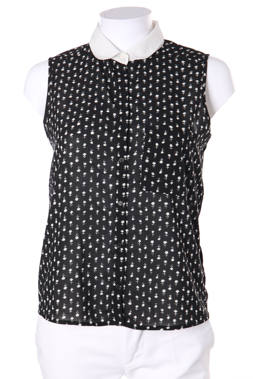 TALLY WEiJL - Sleeveless Shirt Blouse with Peter Pan Collar - D 34