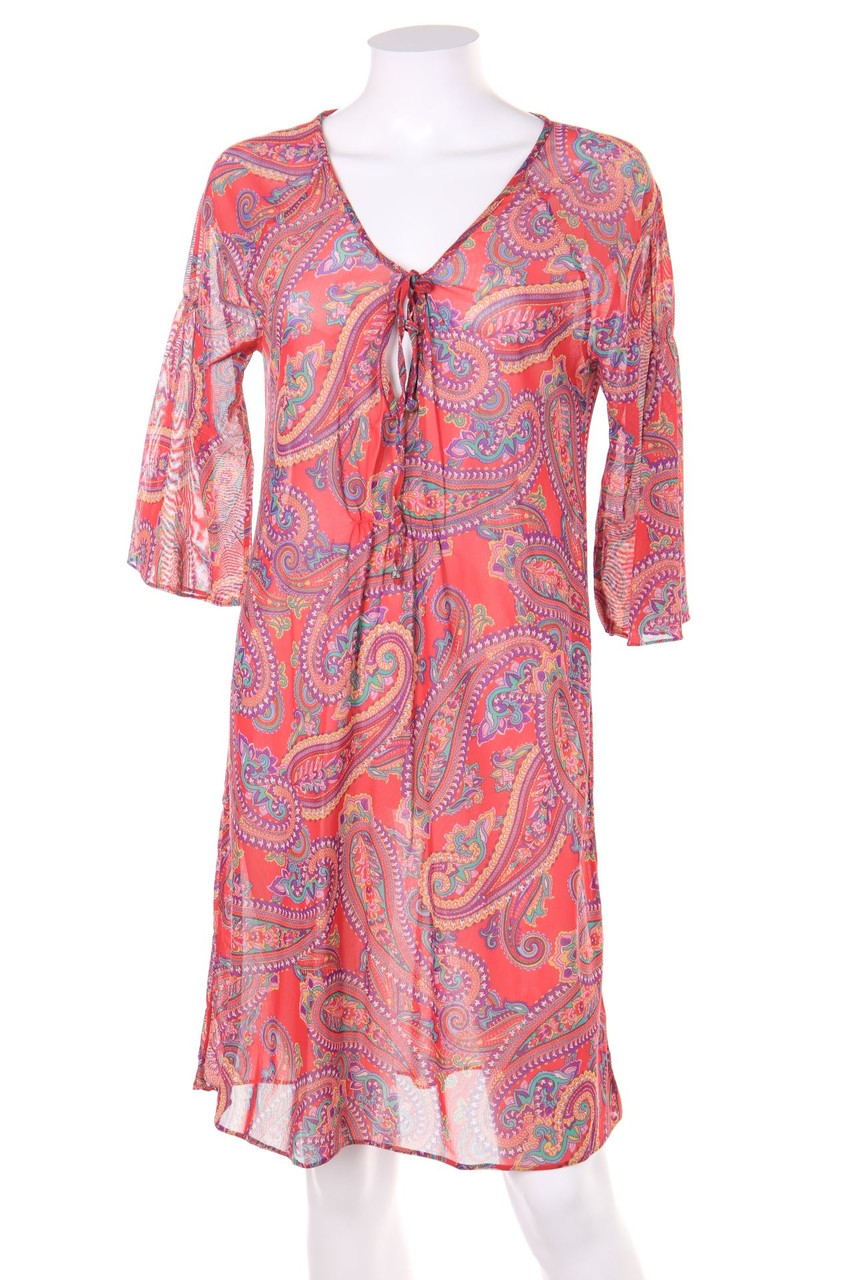 BELDONA - Tunikakleid aus Mesh mit Paisley-Print - S