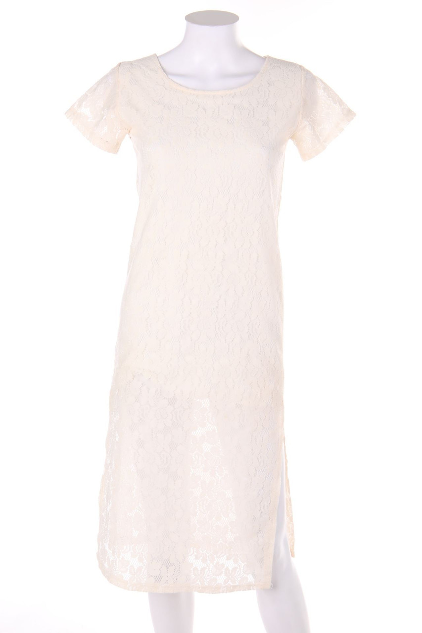 SECONDHAND - Shortsleeve-Lace Dress with Slit - S