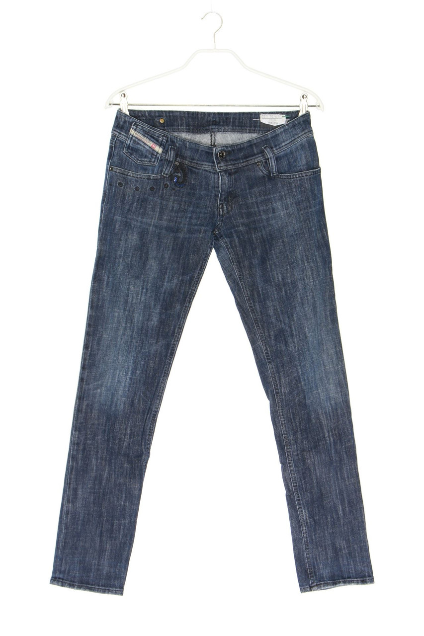 Diesel Industry - Raw Denim Skinny-Jeans mit Logo-Patch - W31