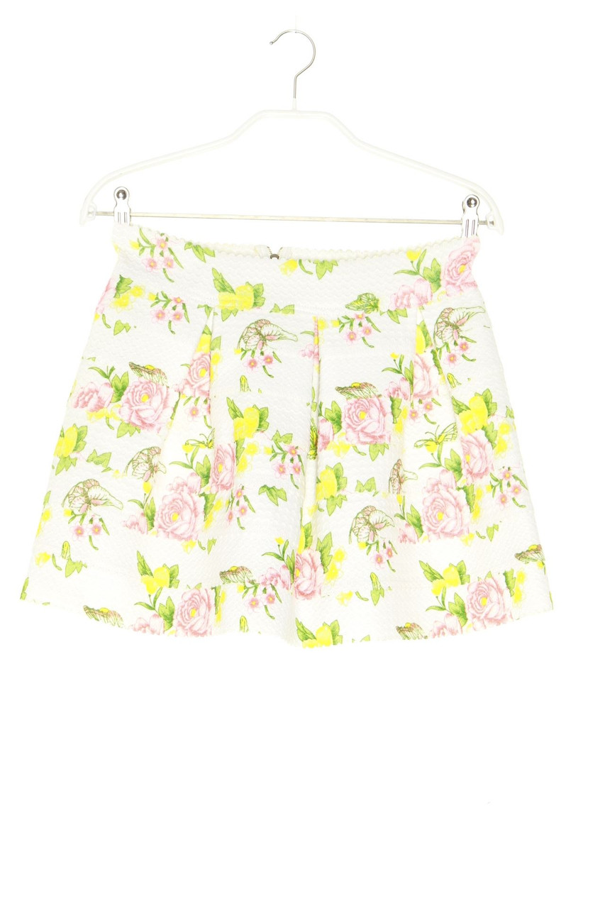 LUC-CE - Pleated Mini-Skirt with floral print - M