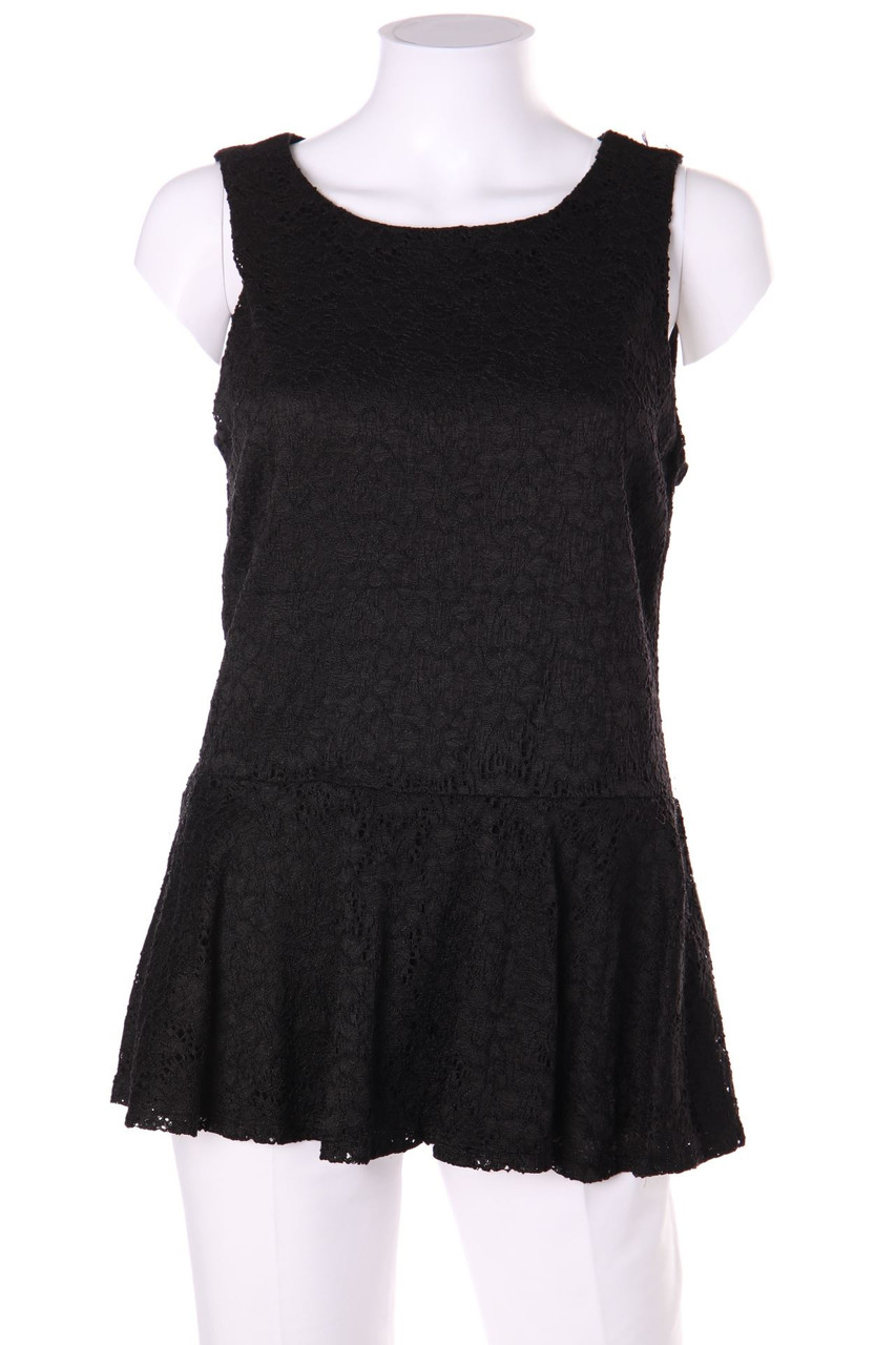 ELLEN TRACY - Blouse Top, Lace, Peplum - M