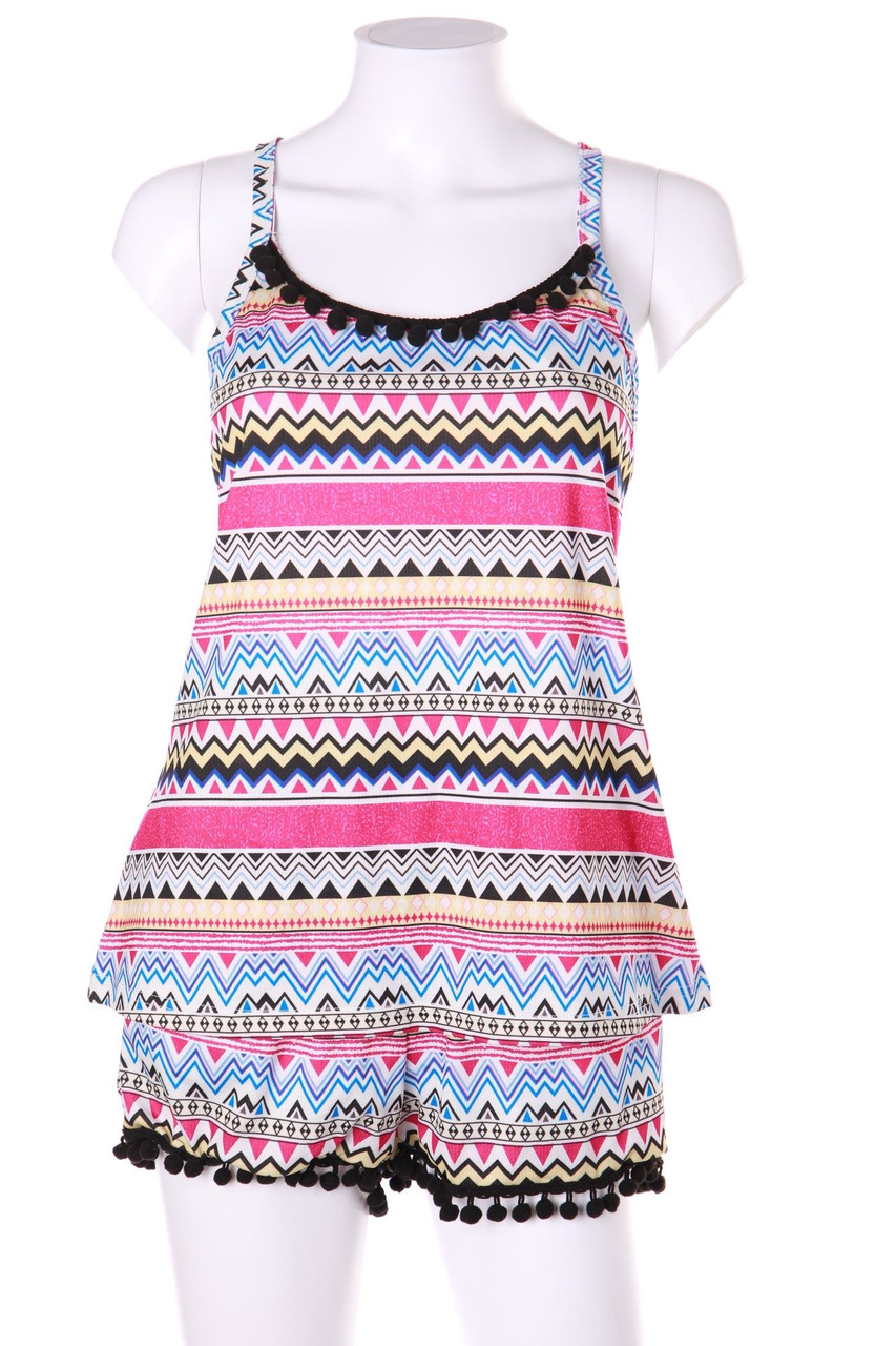 No Label - Combination with Geo Pattern - S