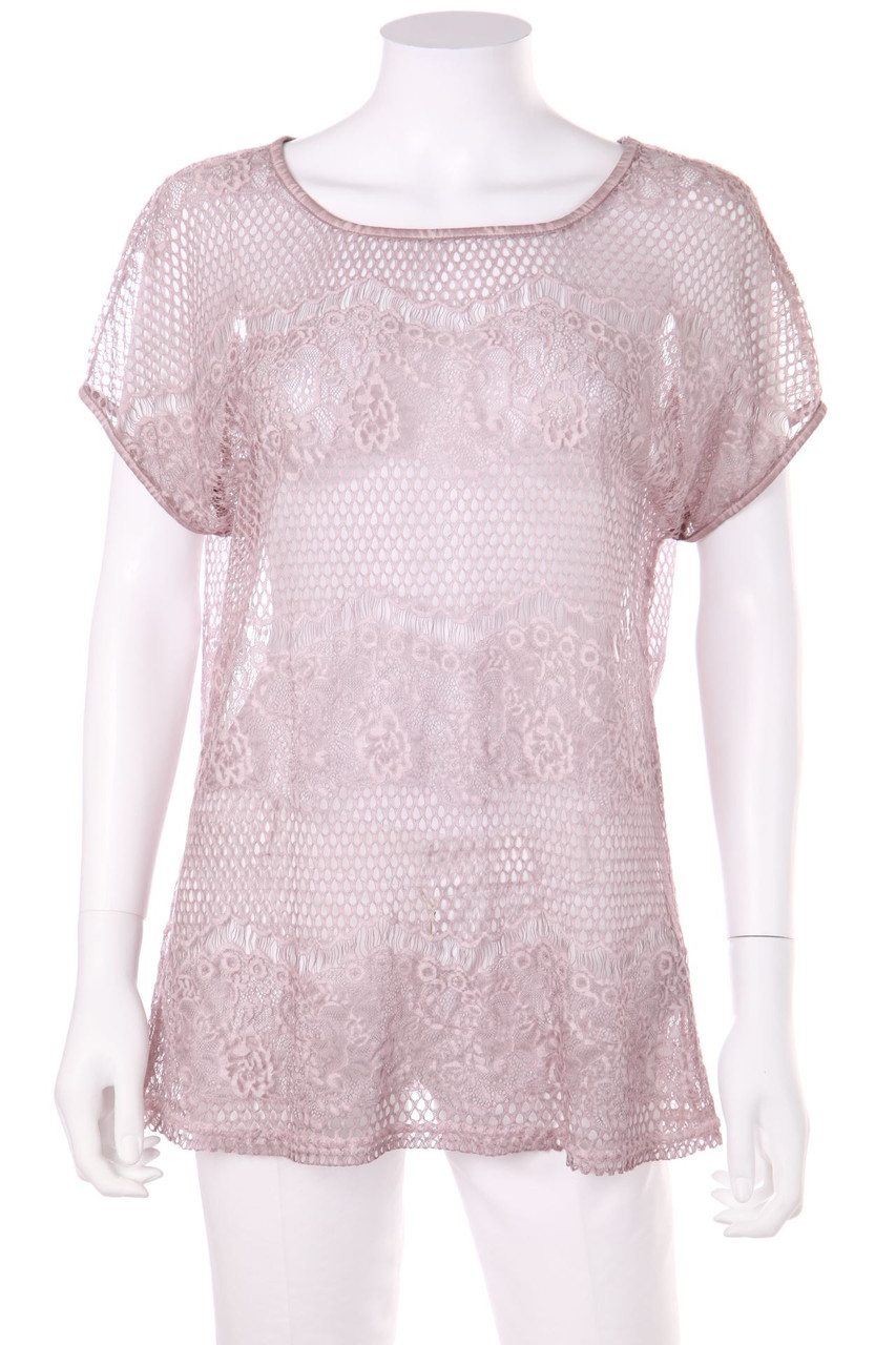 Street One - Spitzen-Kurzarm-Batwing-Shirt - D 40