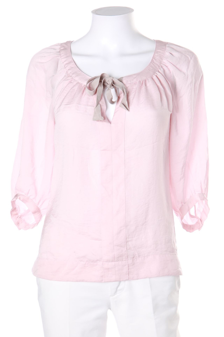 H&M - Satin-Tunika-Bluse mit Raffungen - D 34