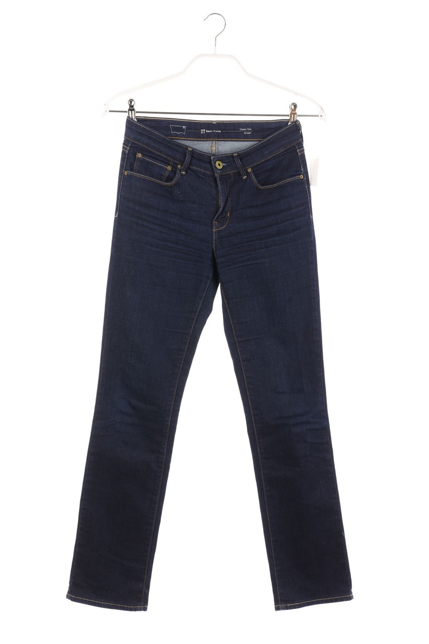 LEVI´S - Dark Denim Straight Cut Jeans mit Logo-Patch - W27