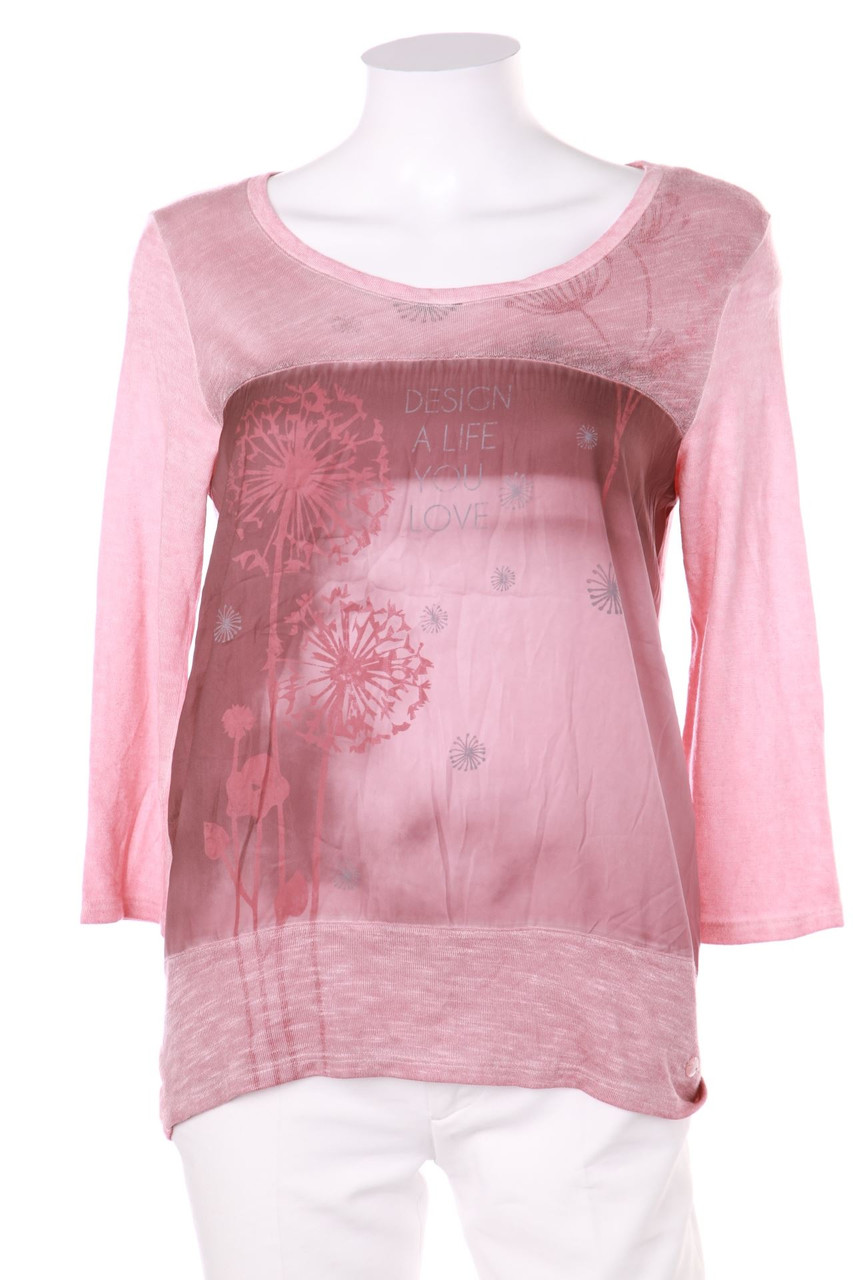 TOM TAILOR - Shirt mit Print mit 7/8-Ärmel - S