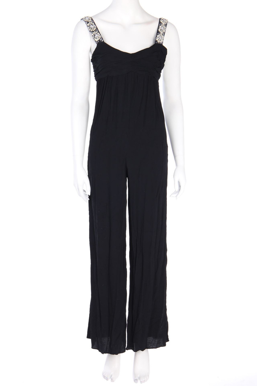 ZARA - Jumpsuit mit Schmuckstein-Applikation - XS