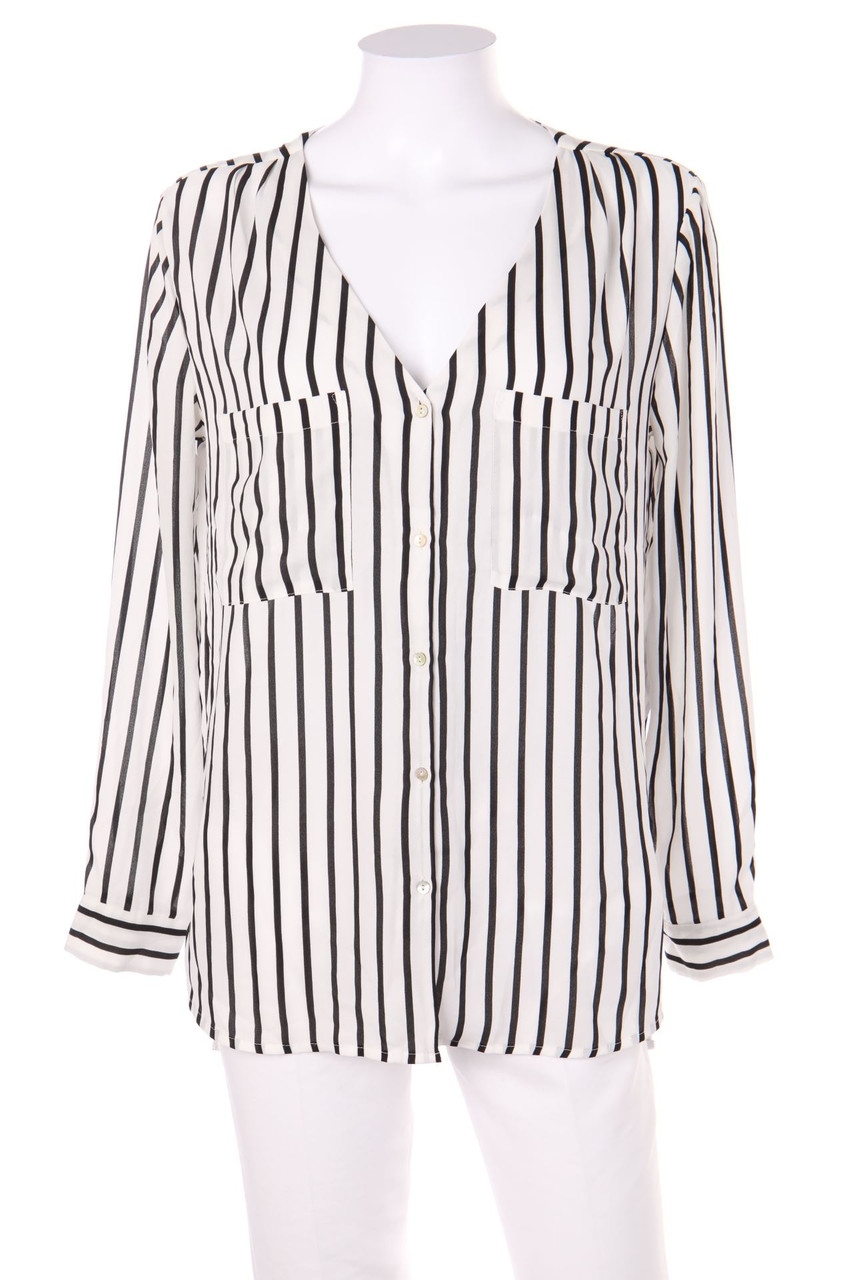 H&M CONSCIOUS - Hemd-Bluse mit Streifen - D 36